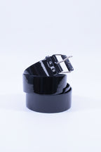 High-Shine Vegan Patent Leather Belt