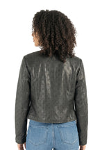 Chaqueta de cuero Hillary CF, color marfil.