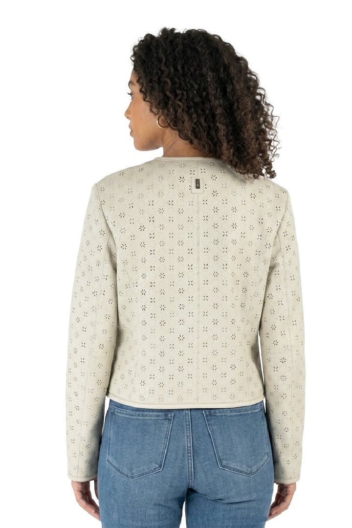 Veste en cuir Hillary CF, Ivoire