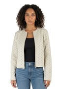 Veste en cuir Hillary CF, Ivoire