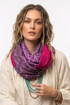 Bufanda infinita - Sari de seda reciclada