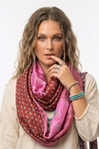 Bufanda infinita - Sari de seda reciclada