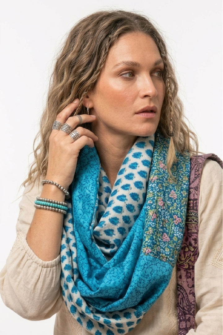 Écharpe Infinity - Sari en soie recyclée