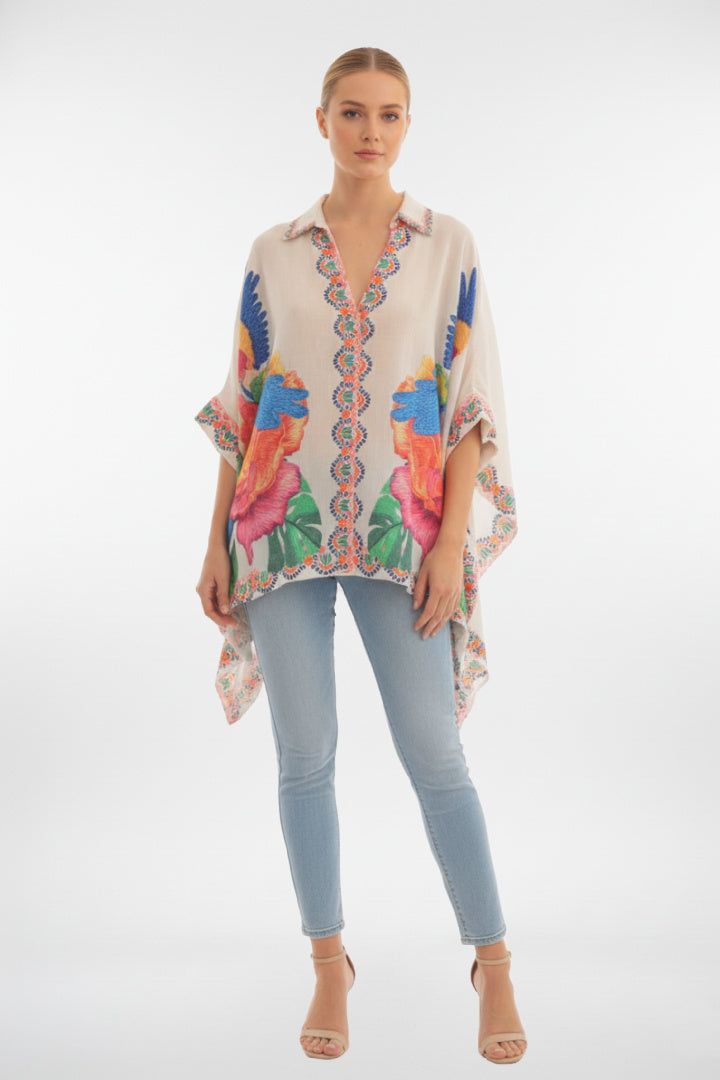 Isla Paraiso Linen Top