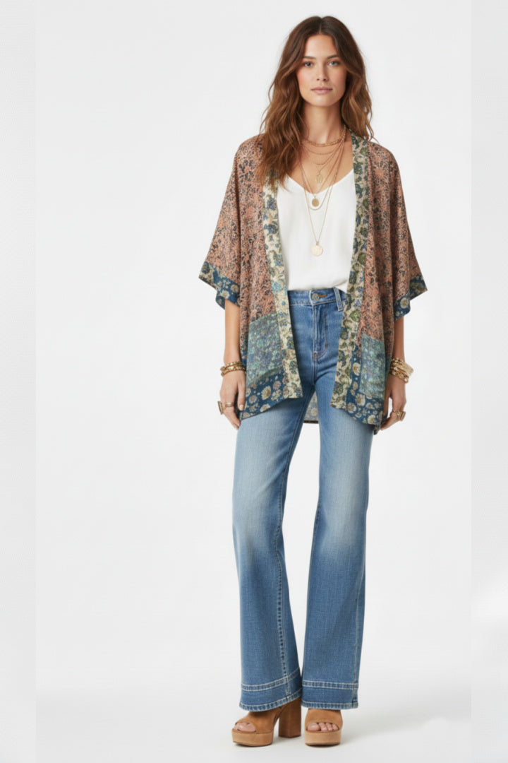 Kimono elegante de estilo chaqueta.