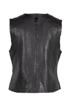 Chaleco de cuero Kiralee RF, negro.