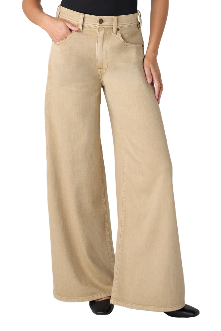 Kit High Rise Relaxed Wide Leg- Light Khaki