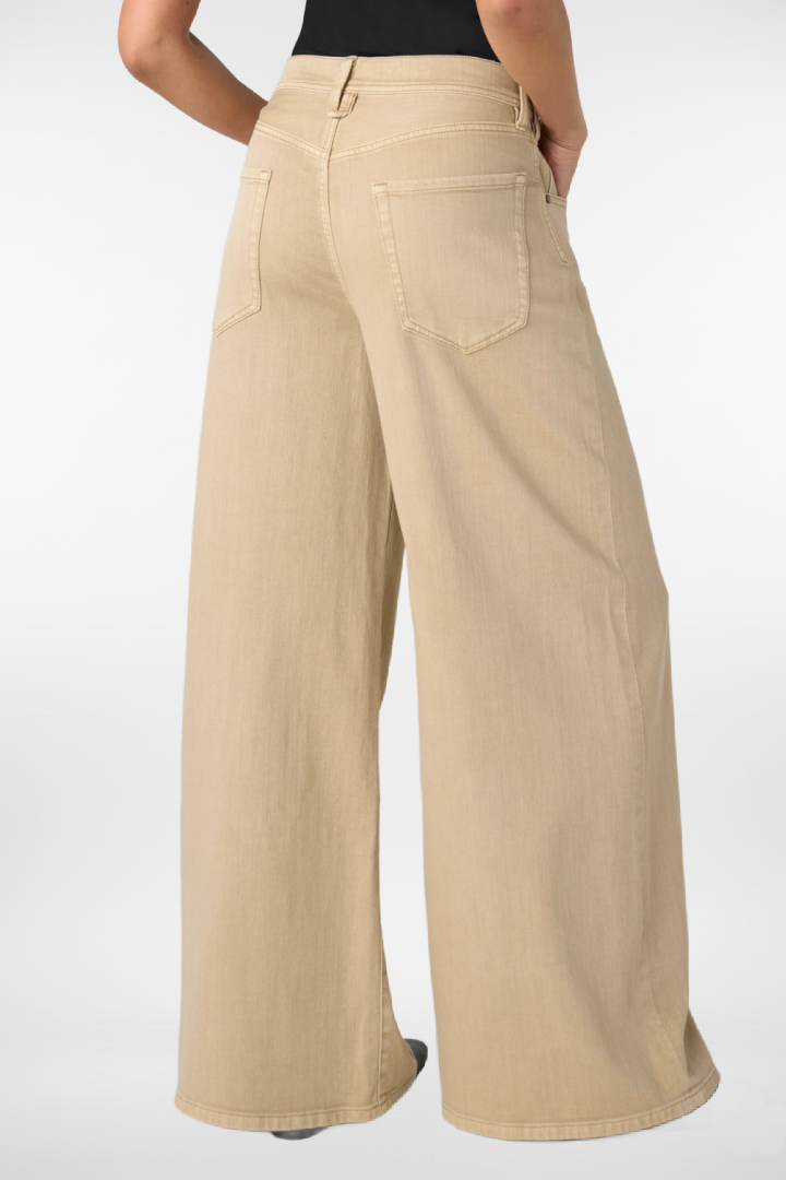 Kit High Rise Relaxed Wide Leg- Light Khaki