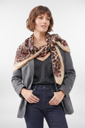 Large Silk Animal Print Scarf