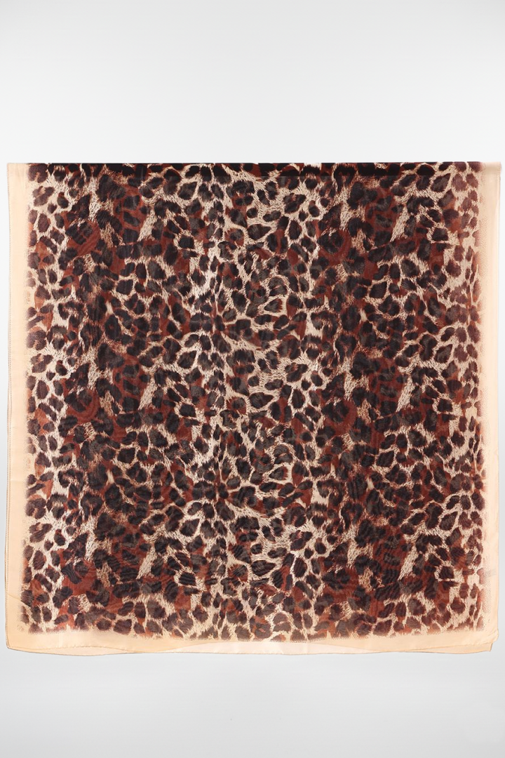 Large Silk Animal Print Scarf
