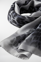 Large Silk Animal Print Scarf