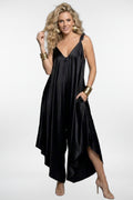 Light Harem Black Jumpsuit