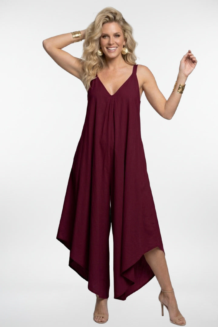 Mono ligero color ciruela estilo harén