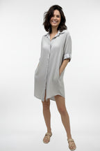 Linen Button Up Dress