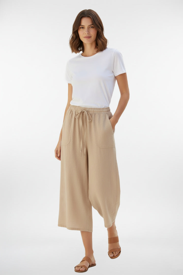 Linen Gaucho Pants