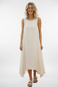 Linen Sleeveless Long Dress