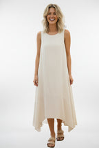 Linen Sleeveless Long Dress