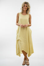 Linen Sleeveless Long Dress