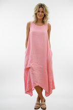 Linen Sleeveless Long Dress