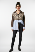 Long Sleeve Color Block Mix Shirt