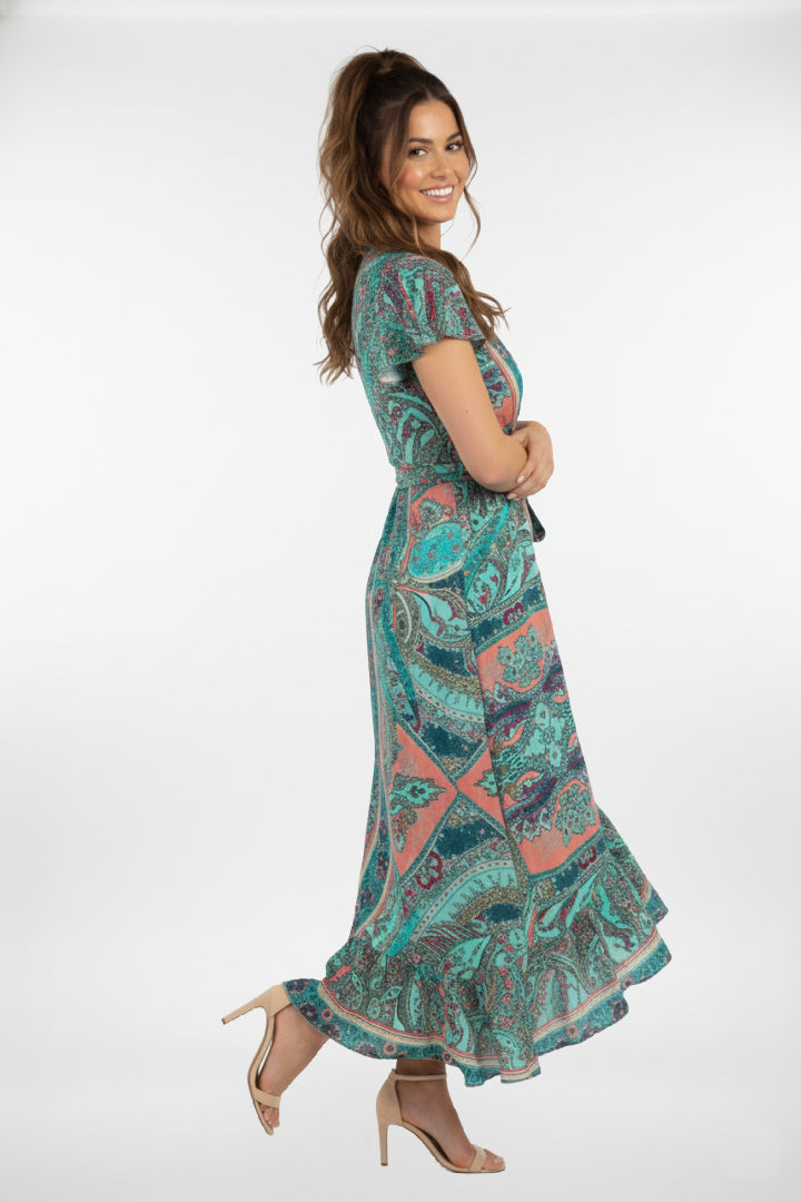 Long Whimsy Wrap Dress