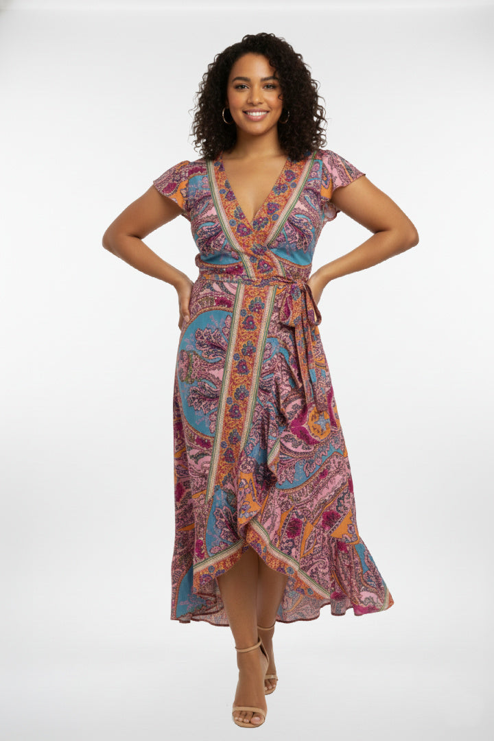 Long Whimsy Wrap Dress