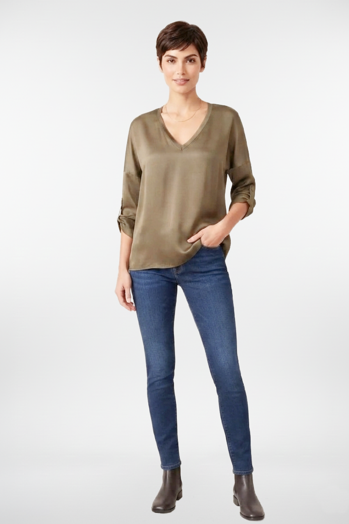 Longue Sleeved Silk Top