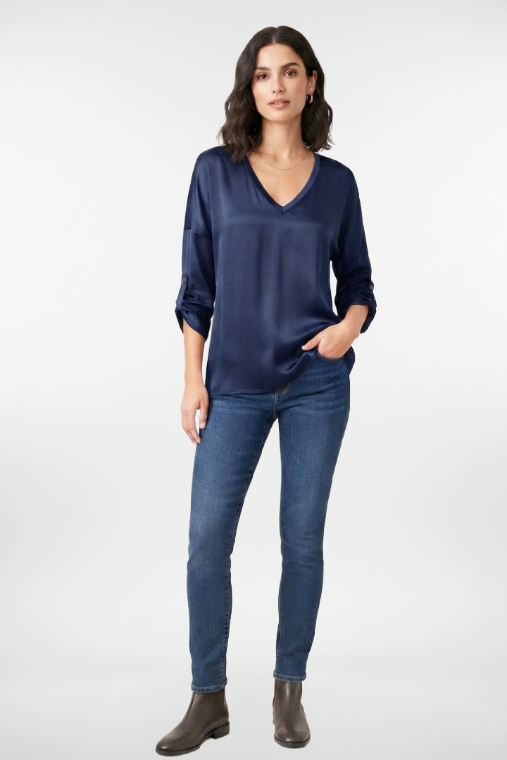 Longue Sleeved Silk Top