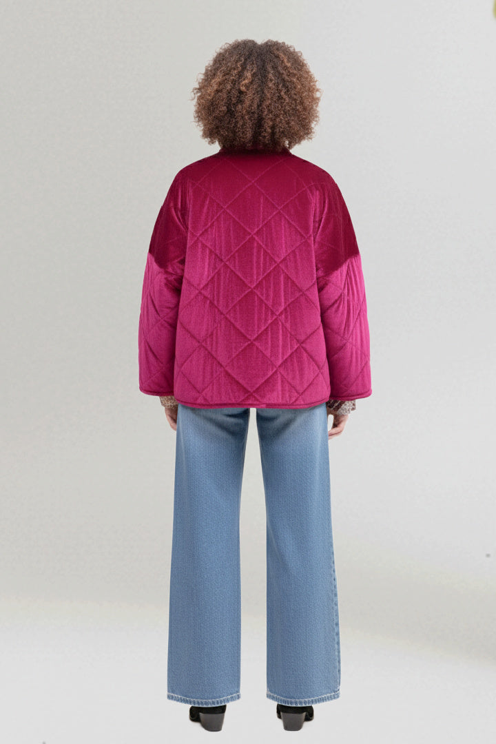 Luxe Quilted Velvet Jacket