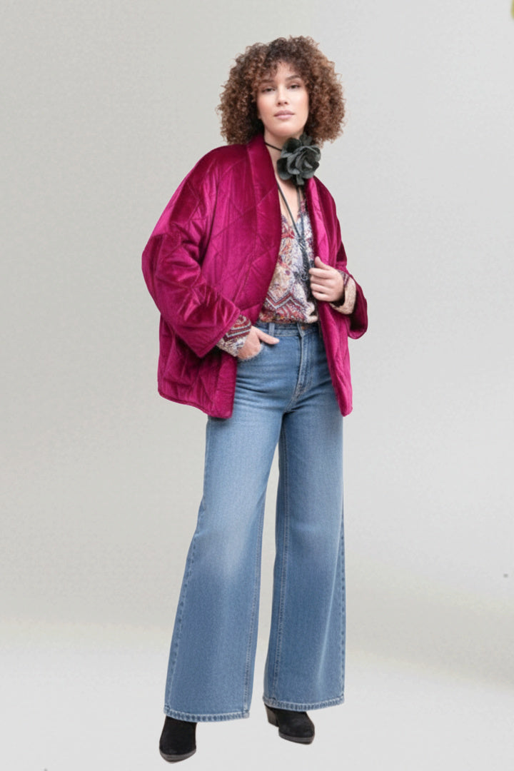 Luxe Quilted Velvet Jacket