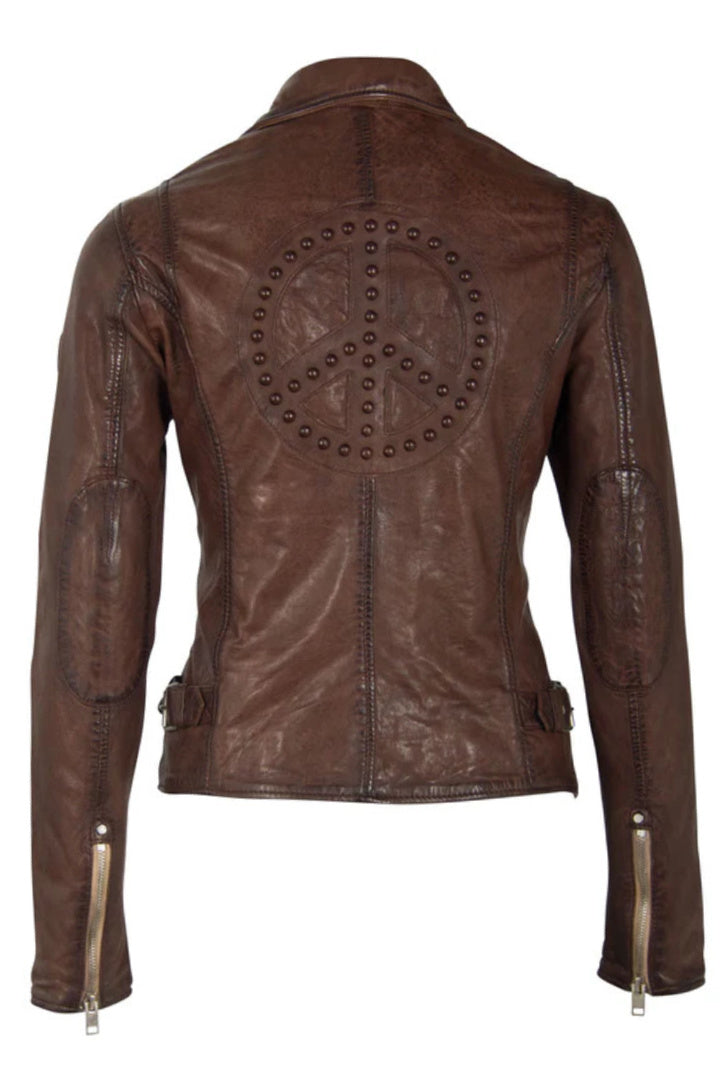 Veste en cuir Chessy RF, noire