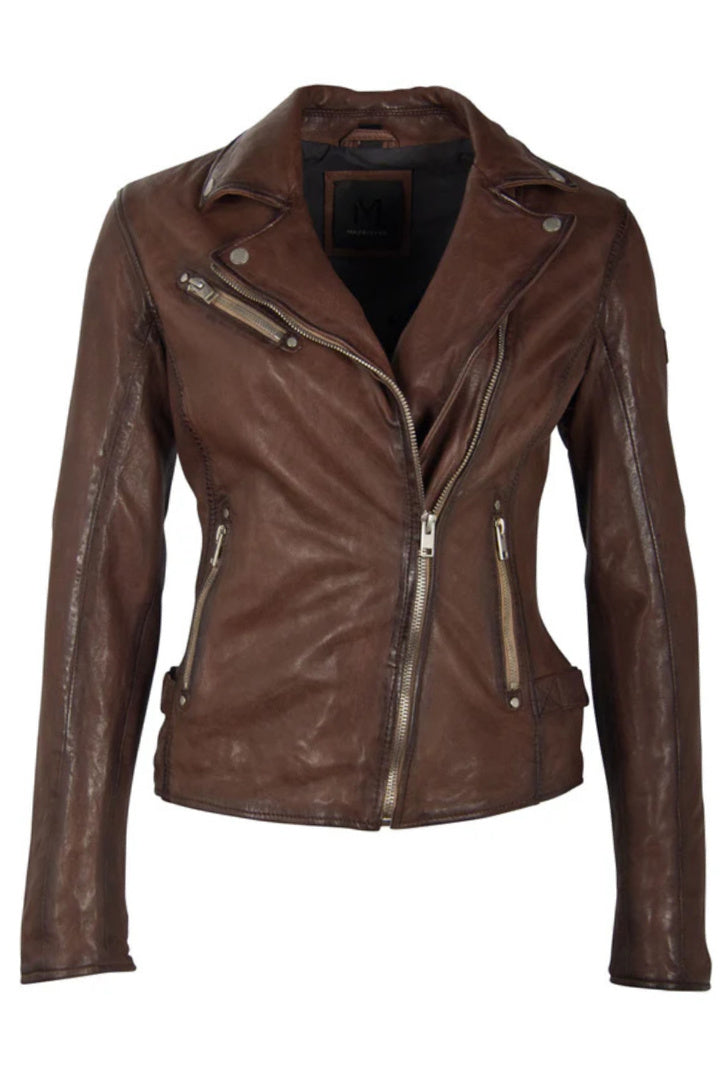 Veste en cuir Chessy RF, noire