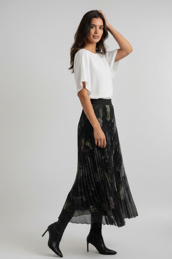 Midnight Bloom Reversible Floral & Sparkle Tulle Skirt