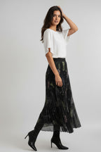 Midnight Bloom Reversible Floral & Sparkle Tulle Skirt