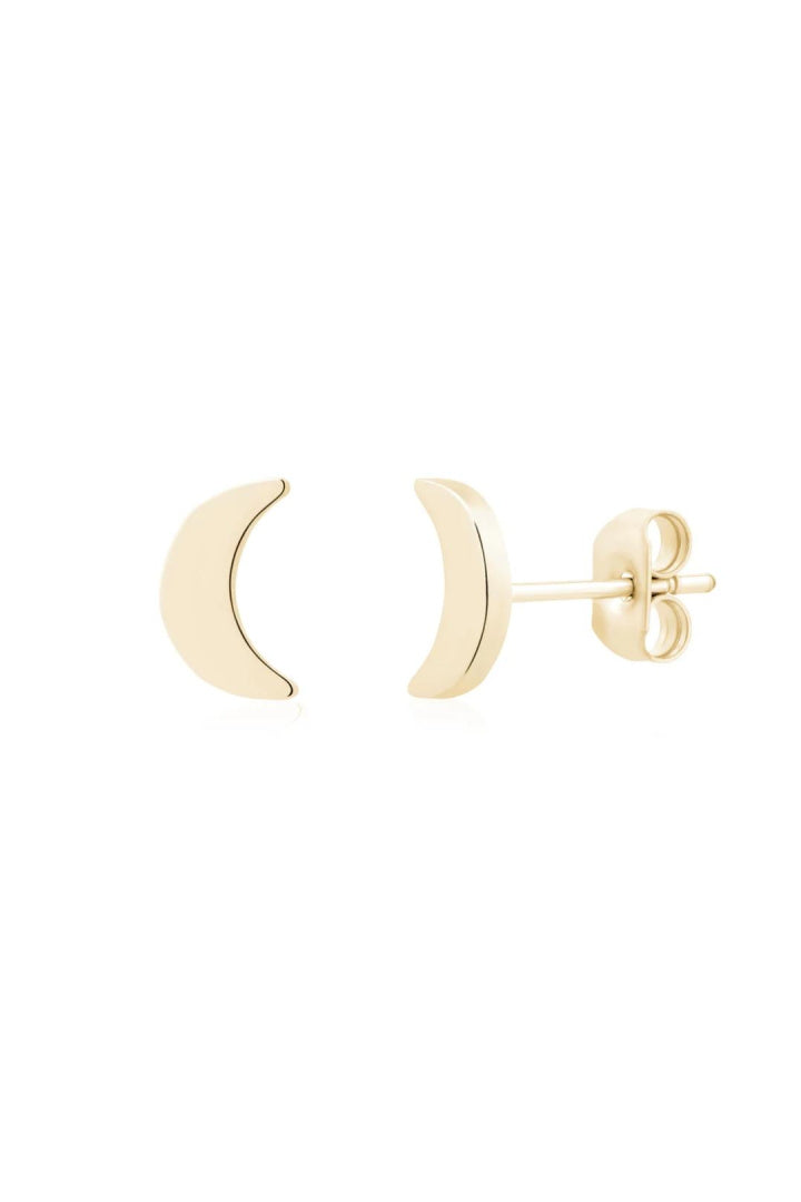 Mini Crescent Moon Studs