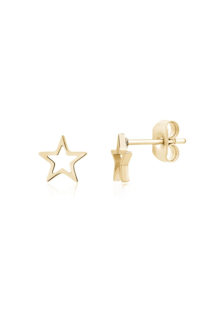 Mini Hollow Star Studs