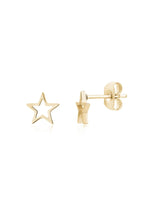 Mini Hollow Star Studs