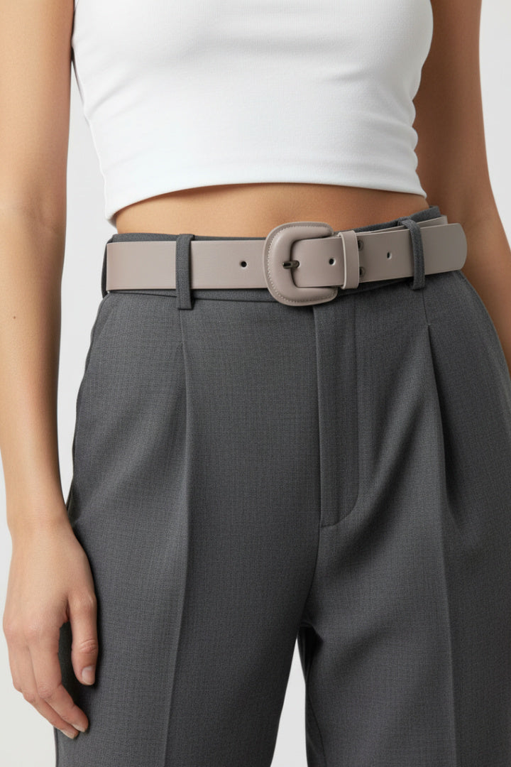 Minimalist Taupe Belt