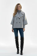 Modern Wool-Blend Double-Breasted Jacket