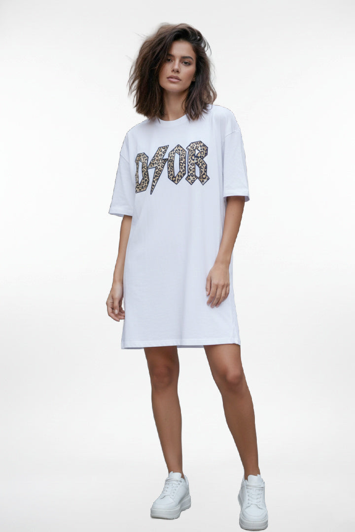 Noisy Leppard White T-Shirt Dress