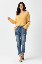 Oversized Vneck Knit Sweater