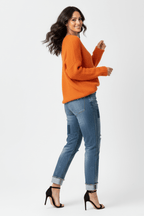 Oversized Vneck Knit Sweater