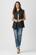 Parisian Tweed Sleeveless Vest