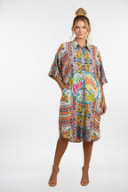 Peace & Love Art Print Oversized Shirt