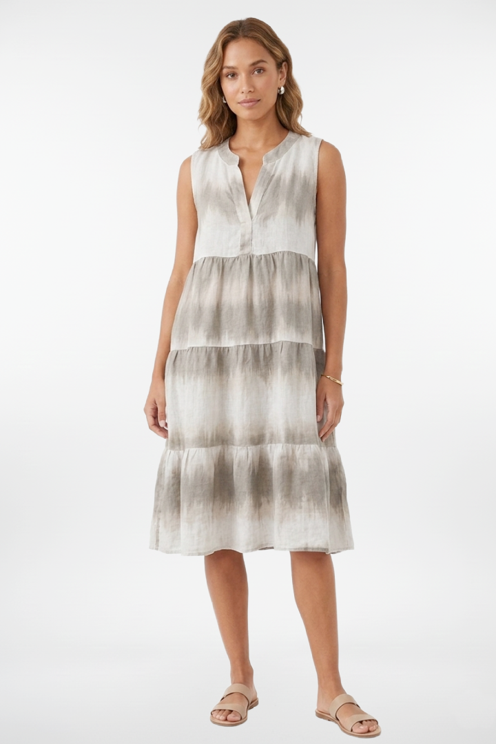 Peasant Linen Dress