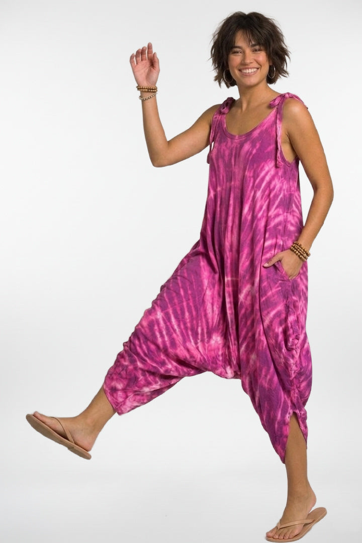 Mono harén color crema rosa