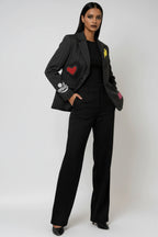 Pinstripe Playful Patch Blazer