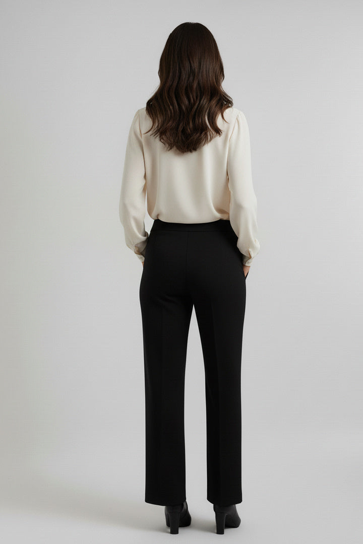 Ponte Knit Pull-On Straight Leg Pants