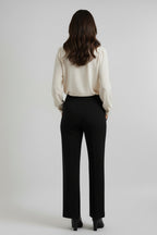 Ponte Knit Pull-On Straight Leg Pants