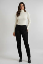 Ponte Knit Pull-On Straight Leg Pants